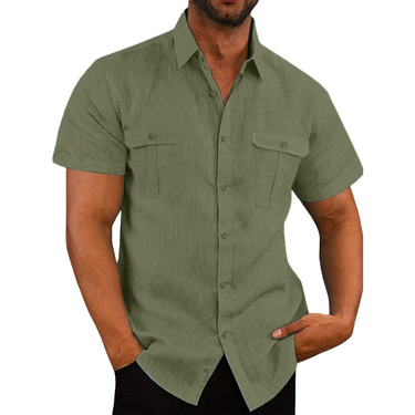 Collared Neck Short Sleeve Shirt