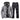 Ensemble de ski homme – Veste grise et pantalon noir, coupe hivernale
