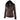 Veste marron pour femme, style biker avec capuche