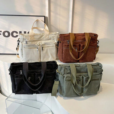 Yvette™ - Sac fourre-tout élégant en velours côtelé