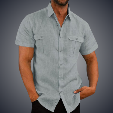 Collared Neck Short Sleeve Shirt