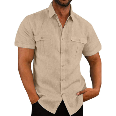 Collared Neck Short Sleeve Shirt