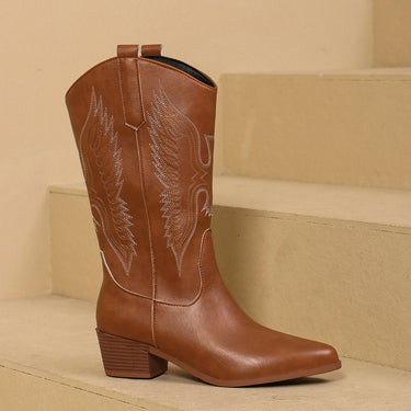 Fiona™ - Bottes de cowboy à talon carré d'inspiration western