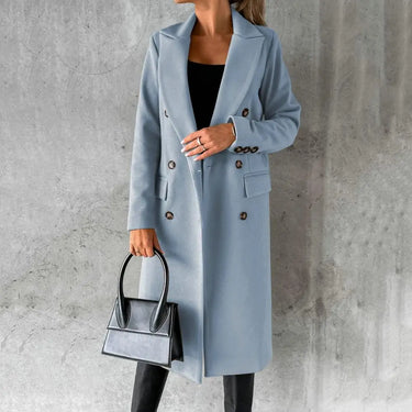 Hailey™ - Manteau long en laine à double boutonnage pour femme