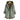 Veste Greta verte avec capuche chaude et boutons vintage