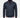 Veste bomber bleu marine avec bordure rayée rouge – vue de face