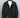 Veste imperméable noire pour homme accrochée sur cintre, vue avant