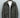 Veste imperméable vert olive foncé pour homme accrochée sur cintre, vue avant
