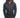Veste zippée à capuche gris foncé avec des accents de fermeture éclair orange