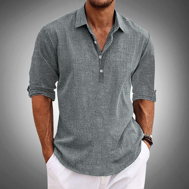 Sammy™ - Chemise classique en coton et lin