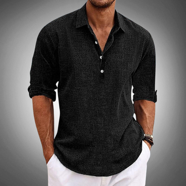Sammy™ - Chemise classique en coton et lin