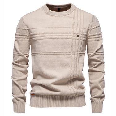 Adrien™ - Pull ras du cou en coton uni