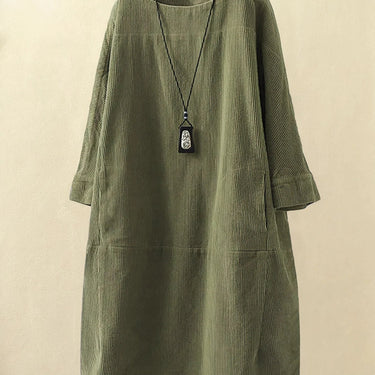 Faelyn™ - Robe en velours côtelé vintage