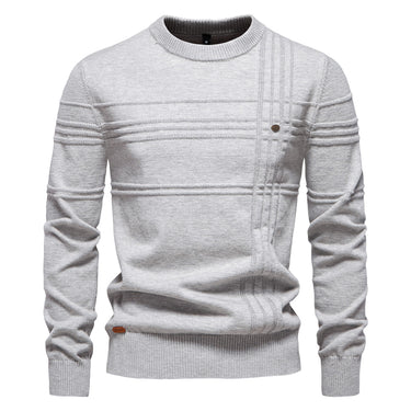 Adrien™ - Pull ras du cou en coton uni